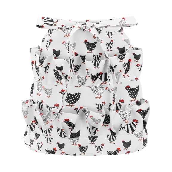 Uioepy End Of Line Sale Egg Storage Apron (12 Pockets) Chicken Eggs Apron With Pockets Apron For Fresh Eggs Collecting Gathering Apron Rooster Chicken Themed Gifts Apron Sleeve Lady Apron
