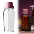 thumbnail image 1 of Uioepy End Of Line Sale Manhattan Glass Shaker Cup 560 Ml - Pink Square Glass Milk Bottle With A Silicone Dispenser Cap Glass Juice Bottles With Airtight Screw Lid Drinking Bottles With Capacity Marks, 1 of 8