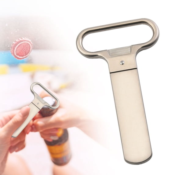 Uioepy End Of Line Sale Portable Alloy Old Wine Bottle Opener, Pearl Nickel Color Bottle Openers Wine Cork Extractor Corkscrew Beer Corks Stainless Two Jaw Puller Used To Open Bottles Bottle&Can Opene