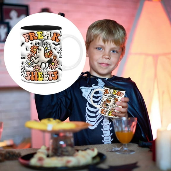 Uioepy Final Reduction The Halloween Water Cup Is White Pumpkin Coffee Cup With Halloween Coffee Mug Halloween Ceramic Coffee Mug Trick Or Halloween Tumbler Cup Perfect And Best Gifts For Coffee Lover