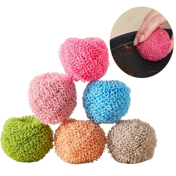 Uioepy Final Sale (5 Claps +1 Handle !!!!) Nano Cleaning Ball, Powerful Oil Stain Removal, Multi-Functional Steel Wool Ball For Washing Dishes Random Color Multi Purpose Dish Washer Brush Kitchen Clea