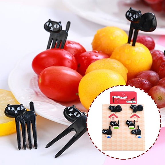 Uioepy Final Sale Animal Farm Cute Mini Bento Sign Children'S Cartoon Fruit Fork Set Creative Plastic Bento Decoration Sign B Animal Food Picks For Kids Fun Bento Picks Cute Cartoon Animal Fruit Food
