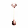 thumbnail image 1 of Uioepy Final Sale Creative Christmas Cake Dessert Spoon, Reindeer Spoon, Rose Gold Reindeer Spoon Christmas 304 Stainless Steel Coffee Spoon Gift Box Cake Dessert And Fork Creative Christmas Spoon Cof, 1 of 7