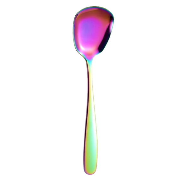 Uioepy Final Sale Stainless Steel Square-Headed Spoon D Arithmeticn Square Head Stainless Spoons Square Head Stainless Serving Spoons Table Spoons Dinner Spoons Flat Square Spoon Korean Square Sugar S