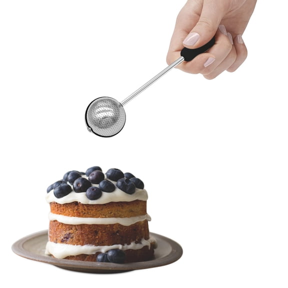 Uioepy Final Sale The Sugar Powder Spoon Is Black Baker'S Dusting Wand For Sugar Flour And Spices Stainless Steel Flour Spoon Sugar Powder Spoon Tableware Stainless Steel Bowl