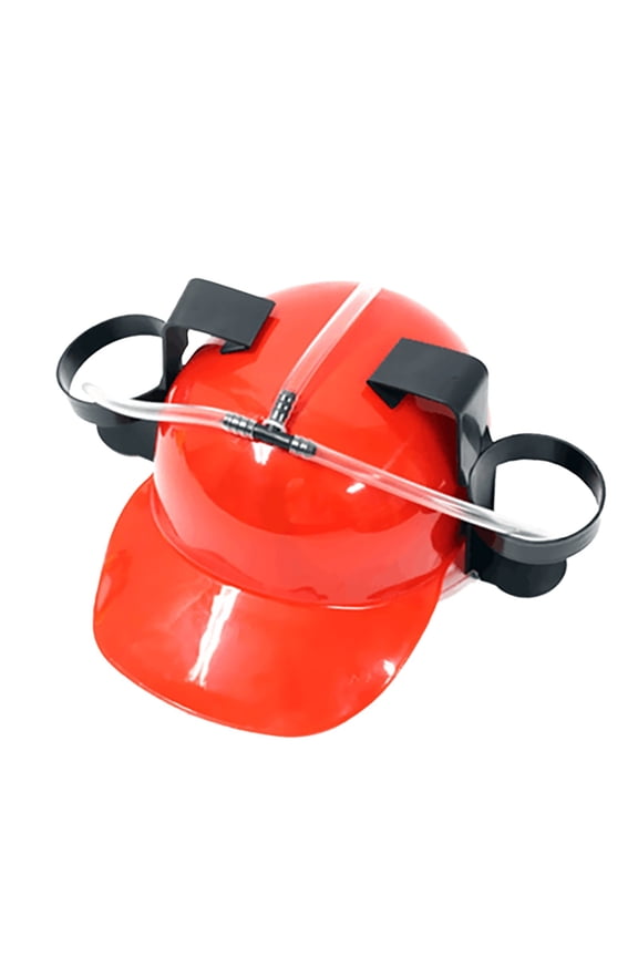 Final Sale In Summer, Lazy People Drink Beverages, Beer And Wear Red Hats Summer Lazy Drink Beverage Beer Hat Creative Water Pipe Drinking Beverage Hat Tableware Stainless Steel Bowl