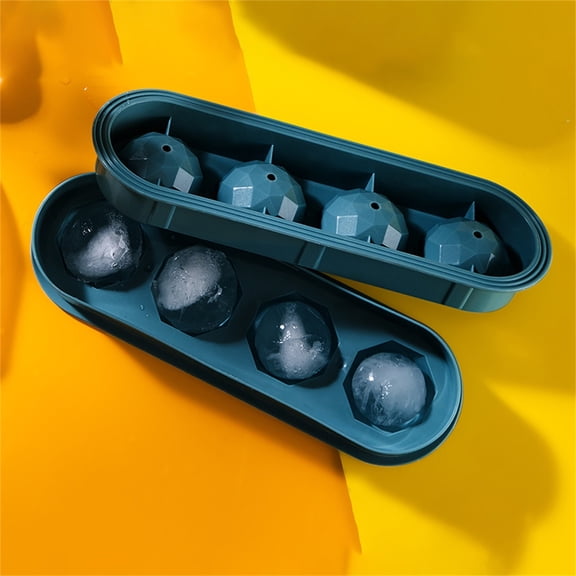 Uioepy Fire Sale The Spherical Ice Cube Box Is Blue Ice Mold Tray Silicone Basketball-Shaped Cake Ice Cream Maker Kitchen Tool New Ice Cube Mold Kitchen Ice Grid