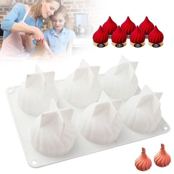 Uioepy Heavily Discounted 6-Ply High Whirlwind Mousse Silicone Mold Cake Silicone 3D Onion Shaped Baking For Cupcake Candy Jelly Sandwich Cookie French Dessert Candle Cake Mould Dessert Molds