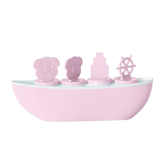 Uioepy Heavily Discounted Home Popsicle Molds, Homemade Popsicle Molds, Plastic Diy Ice Cream Molds, Pirate Ship Pink Ice Tray Cute Pirate Ship Homemade Popsicle Ice Cream Mold Plastic Diy Ice Cream C