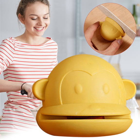 Uioepy Liquidation The Kitchen'S Colored Whetstone Is Yellow Household Mini Whetstone Cute Little Monkey Kitchen Knife Sharpener Small Convenient And Fast Cutter Polishing Stone