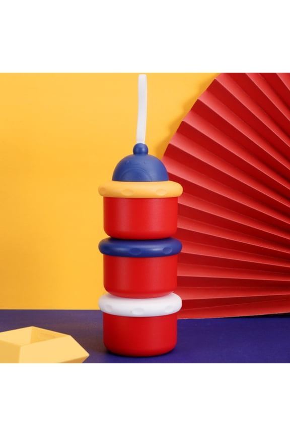 Liquidation The Milk Powder Dispenser Is Red Milk Powder Dispenser For Babies 3 Layer Milk Powder Dispenser Milk Powder Storage Box Stackable Portable Baby Food Box For Outdoor Travelstorage Co