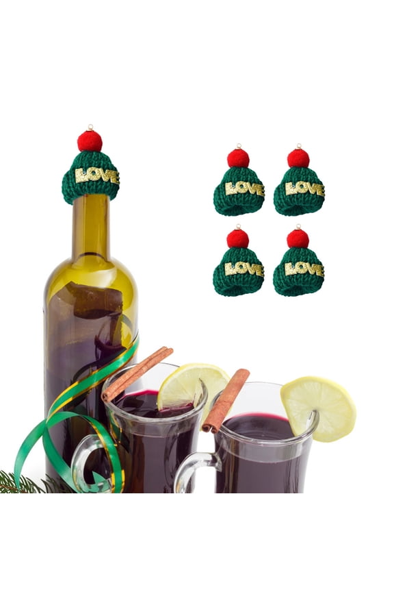 Liquidation Mini Hat Gn2 With A Hanging Green Christmas Hat 5 Pcs Of Mini Christmas Hat And Small Christmas Hat Handicrafts Small Christmas Hat Cup Cap Silver Bracket Family Christmas Decoratio