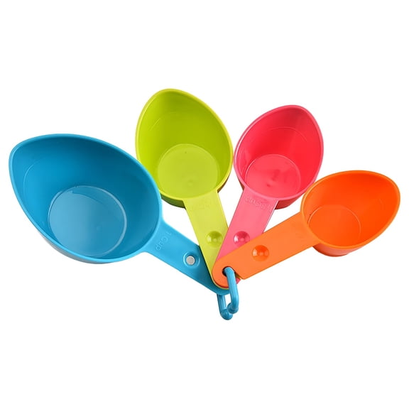 Uioepy Measuring Cup 4 Pieces/Set of Colored Plastic Measuring Spoon Measuring Cup Combination Flour Baking Spoon Measuring Spoon Set kitchen utensils Sky Blue, 4*Measuring spoon