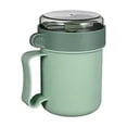 thumbnail image 1 of Uioepy Microwave Soup Mug with Lid and Portable Breakfast Cup Container Porridge Lunch Box with Spoon Home and kitchen Green, 1*cup, 1 of 9
