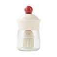 thumbnail image 1 of Uioepy Oil Dispenser with Brush Gl Olive Oil Dispenser for Kitchen Portable Oil Container Cooking Oil Dispenser Silicone Brush Oil Bottle for Cooking Heat Kitchen Condiment Tool White, 1 of 9