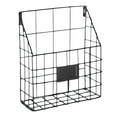 thumbnail image 1 of Uioepy Wall Mounted Magazine Holder Wall File Organizer Mesh Hanging File Organizer Hanging Magazine Rack Metal Mail Organizer Storage Holder Magazine Document Rack for Home Home and kitchen Black, 1 of 7