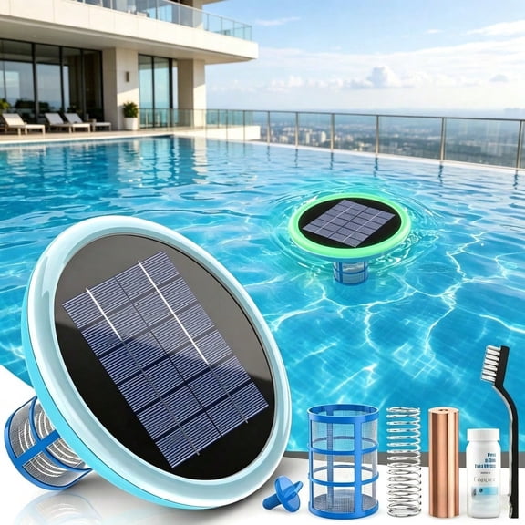 Uiophom Solar Pool Ionizer for Above Ground & Inground Pools up to 45,000 Gal