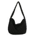 thumbnail image 1 of Uirti Women's Quilted Shoulder Bag Padded Tote Large Capacity Hobo Wallet Lightweight Down Filled Tote (Black), 1 of 5