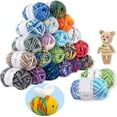 thumbnail image 1 of Uiz Merueh Acrylic Yarn Skeins,Multicolor Crochet Craft for Crocheting and Knitting,with Hooks Knitting Needles Stitch Markers,Crochet Starter Kit Beginners, 1 of 8