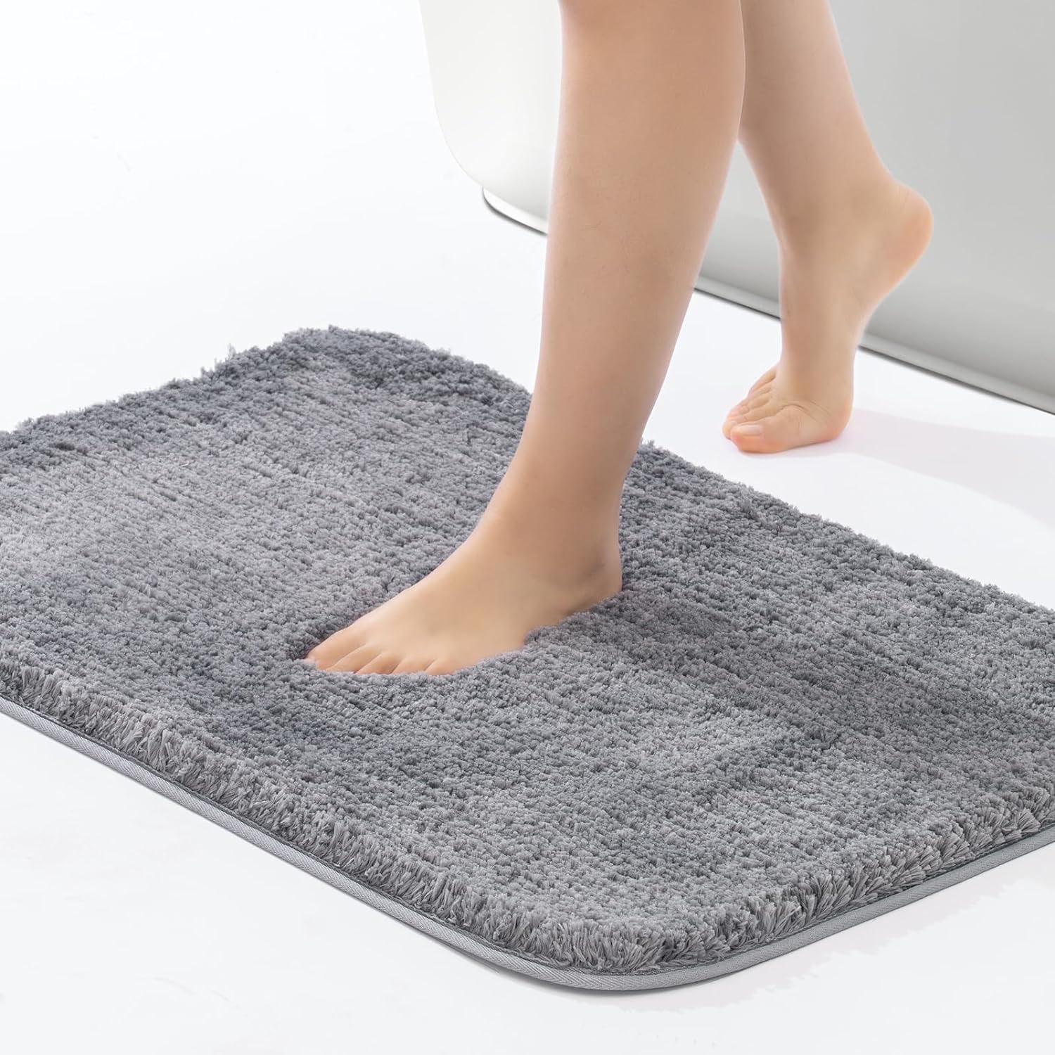 Uiz Merueh Bathroom Rugs, Extra Soft Absorbent Shag Bath Rugs, Non-Slip ...
