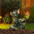 thumbnail image 1 of Uiz Merueh Cartoon Dragon Statue Outdoor Garden Accessories Outdoor Decor for Patio, House, Garden, Yard Supplies, 1 of 7