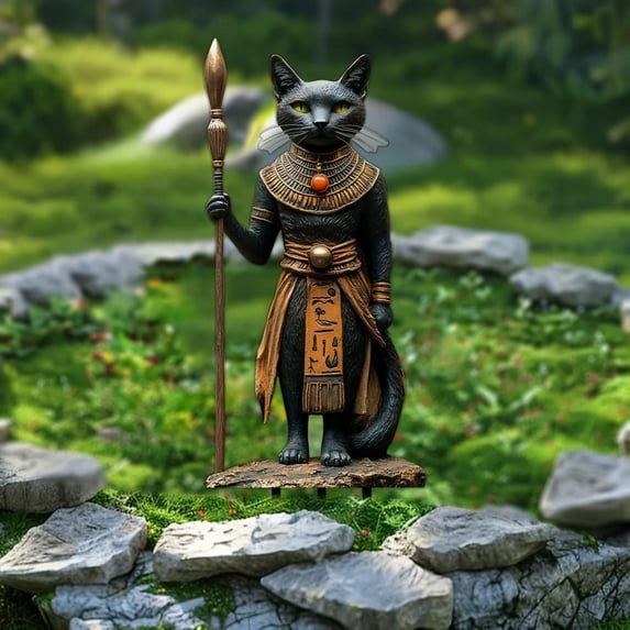 Uiz Merueh Cat Garden Statues Garden Accessories Outdoor Decor for Patio, House, Garden, Yard Supplies