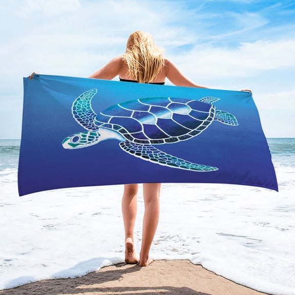Uiz Merueh Microfiber Thin Lightweight Beach Towel Sand Free Quick Dry Absorbent for Swimming Pool Camping Beach Accessories for Vacation Essentials Adult Gift