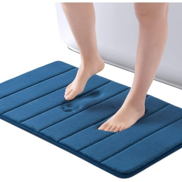 Uiz Merueh Clearance Bath Mat 17” x 24”, Water Absorbent Shower Mat, Thick Bath Rugs for Bathroom Non Slip with PVC Backing, Ultra Soft Bathroom Rugs for Bathroom Floor & Tub