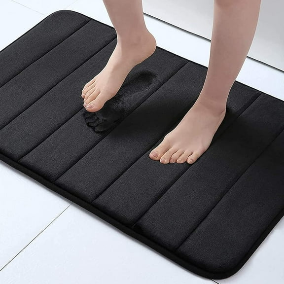Uiz Merueh Clearance Bath Mat 17” x 24”, Water Absorbent Shower Mat, Thick Bath Rugs for Bathroom Non Slip with PVC Backing, Ultra Soft Bathroom Rugs for Bathroom Floor & Tub