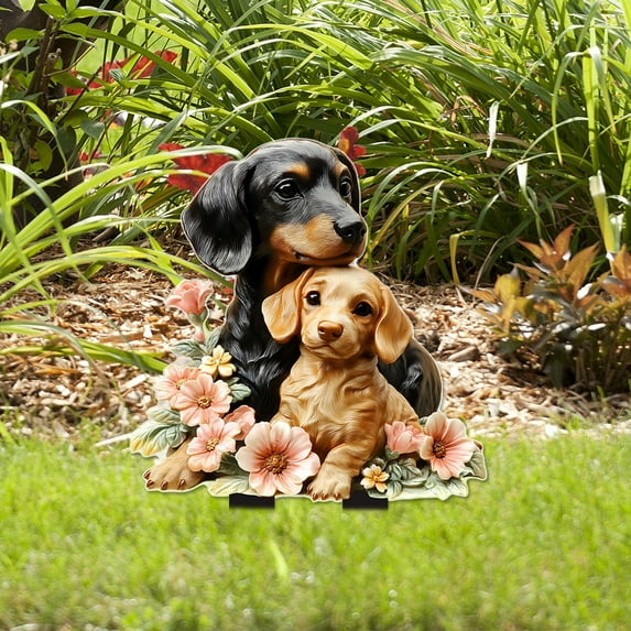 Uiz Merueh Garden Decor for Outside Clearance Gifts for Mothers Day Dog Outdoor Garden Decor for Patio Home Yard Decor Women, Mom Gifts Housewarming Gift