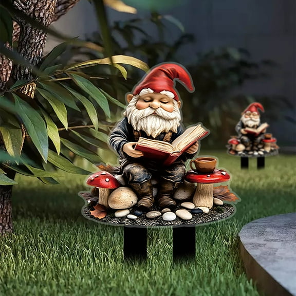 Uiz Merueh Garden Gnomes Outdoor Gnome Figurines Flower Pot Garden Gnomes Statue Outdoor Decor Fence Ornaments Plant Pot for Indoor Outdoor Home Patio Yard Lawn