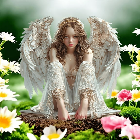 Uiz Merueh Garden Statues Flower Fairy Garden Decor,Garden Fairy Statues Outdoor,Powered Outdoor Fairy Figurine Accessories,Patio Lawn Yard Porch, Ornaments for Outside Gifts