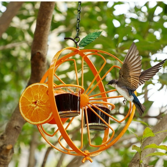 Uiz Merueh Hanging Bird Feeder Metal Squirrel Feeder House Garden Gifts for Women Mom Friends Birds Lovers Decoration for Yard,Patio,Lawn,Christmas