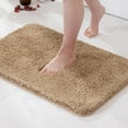 thumbnail image 1 of Tupukom Non Slip Shaggy Bathroom Rugs Extra Thick Soft Bath Mats Plush Microfiber Absorbent Water for Tub Shower Machine Washable, 16'' x 24'' - Khaki, 1 of 9