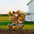 thumbnail image 1 of Uiz Merueh Outdoor Statues Fall Thanksgiving Scarecrow Yard Signs Outdoor Decorations for Outside Home Scarecrows Decor with Stakes, 1 of 8