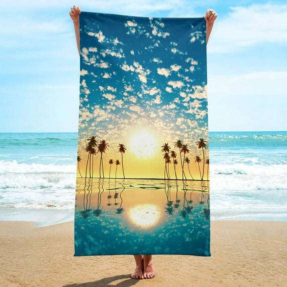 Uiz Merueh Oversized Beach Towels Microfiber Oversized Lightweight Beach Towel Thin Sand Free Towels Travel Swim Pool Yoga Gym Camping for Adults Women Men