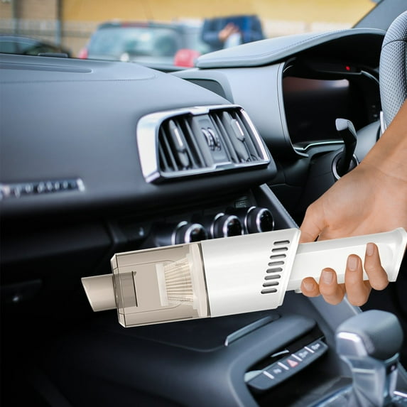 Uiz Merueh Portable Car Vacuum Handheld Car Vacuum Portable Cordless Powerful Suction Hand Vac Hand Held Vacuum Cleaner for Car Home Office