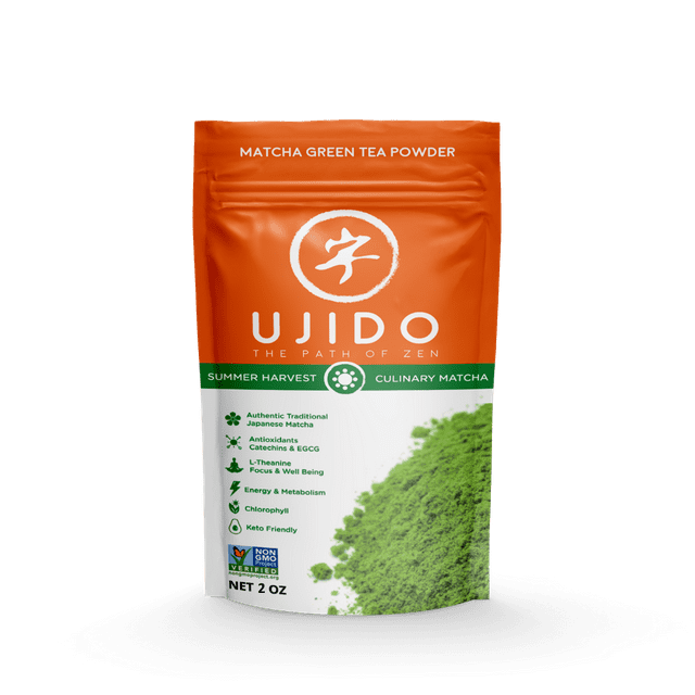 Ujido Summer Harvest Culinary Matcha, 2 oz., 46 Servings – Culinary Grade Japanese Matcha Powder – Gluten Free & Keto Friendly – Smooth, Mellow Flavor – for Teas, Lattes, Cooking, & Baking