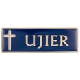 thumbnail image 1 of Ujier Spainish Usher Magnetic Badges Large Gold & Blue Package of 2, 1 of 1