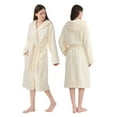 thumbnail image 1 of Ujnder Women's Long Bathrobe Absorbent Bath Robe with Pockets Cozy Loungewear White One Size, 1 of 5