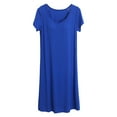 thumbnail image 1 of Ujnder Women's Nightgown Short Sleeve Nightshirts Solid Color Sleepwear Soft Comfy Plus Size Blue M, 1 of 5