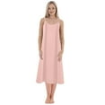 thumbnail image 1 of Ujnder Women's Nightgown Solid Color Plus Size Petticoat Loose Long Style Pink XL, 1 of 4