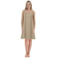 thumbnail image 1 of Ujnder Women's Comfortable Solid Color Plus Size Sleeveless Short Nightgown Loose Fit Khaki XXL, 1 of 4