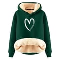 thumbnail image 1 of Ujnder Women's Winter Sweatshirt Plus Velvet Padded Layering Warm Hooded Tops for Women Fashion Outfits Winter Jacket Blue_003 XL, 1 of 3