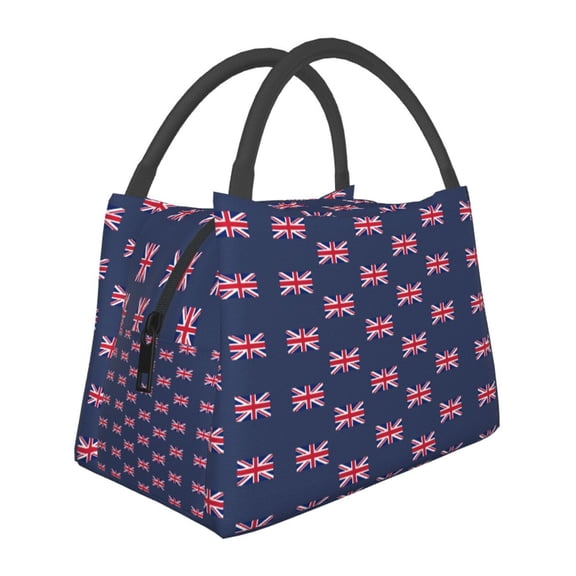 Uk Flag Union Jack Lunch Bag Reusable Insulated Lunch Tote Cooler Box For Women Men