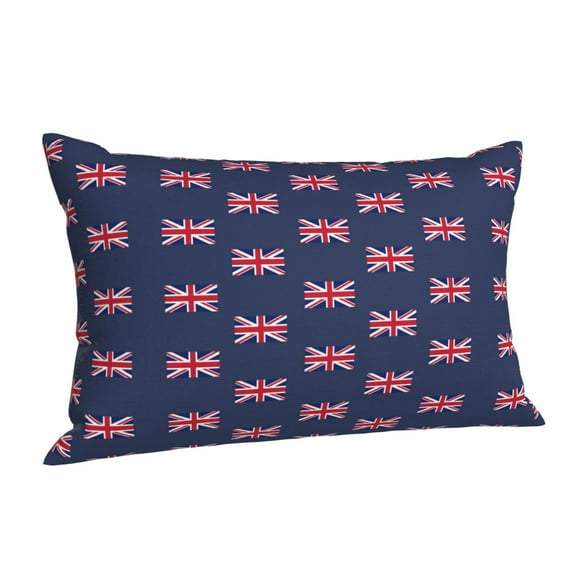 Uk Flag Union Jack Rectangle Throw Pillow Cover Cushion Case Hidden Zipper Home Decorative Pillowcase Printed 20"x30"