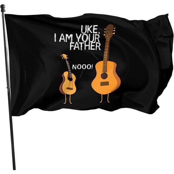 Uke I Am Your Father Ukulele Guitar Music Slogan 3x5 Ft Outdoor Banner House Courtyard Garden Decor Flag