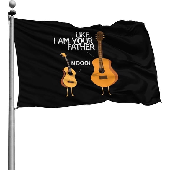 Uke I Am Your Father Ukulele Guitar Music Slogan 4x6 Ft Outdoor Banner House Courtyard Garden Decor Flag