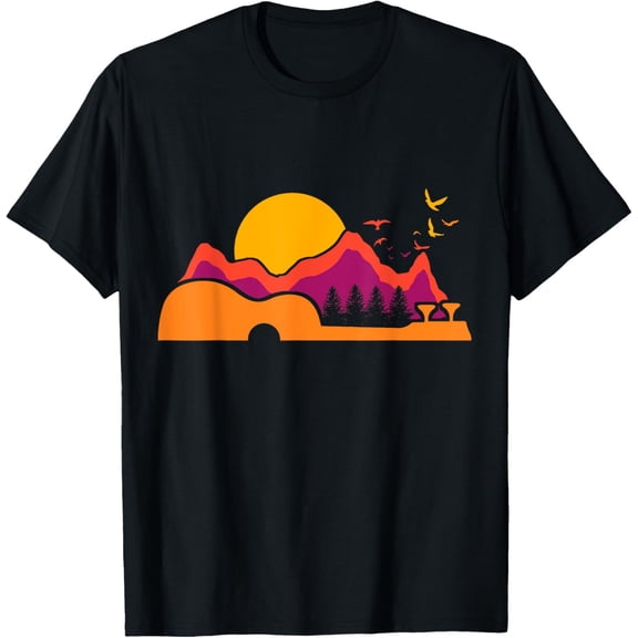 Uke Ukulele Player Sun Mountains - Ukulele T-Shirt