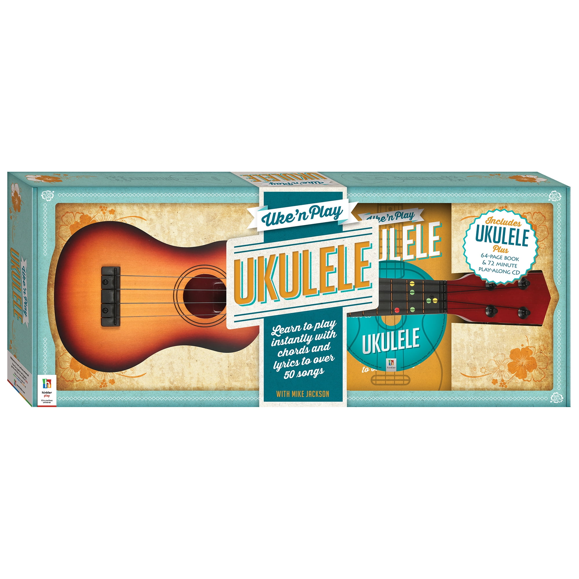 Uke'n Play: Ukulele Kit - Learn How to Play Ukulele at Home, Comes with Specially Made Ukulele - For Beginners and Experts - CD Included with Tips and Songs - Learning Music for Adults - Over 50 Songs